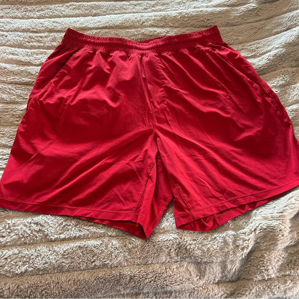 Men's Red Athletic Shorts